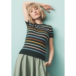 Modcloth Charter School Short Sleeve Sweater